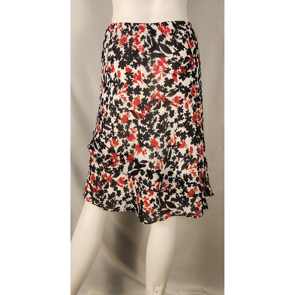 90s Karin Stevens Layered Classic/Retro/ Indie Floral Skirt  14P - Picture 2 of 9
